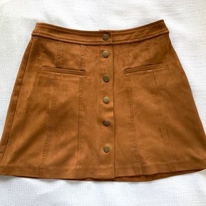 ZARA Camel Suede Skirt